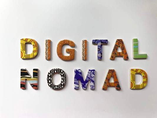 assorted-color digital nomad letter decor