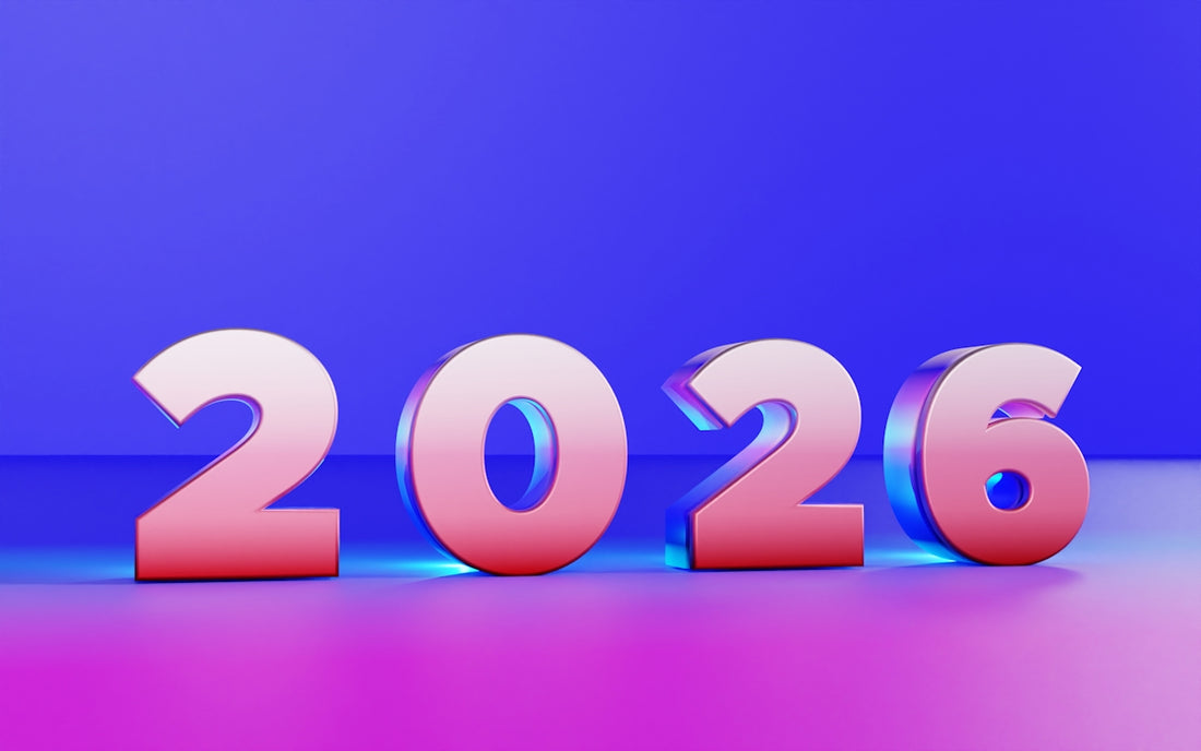 The year 2026 in metallic numbers.