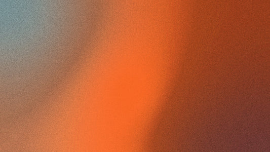 Abstract blend of orange, blue, and brown colors